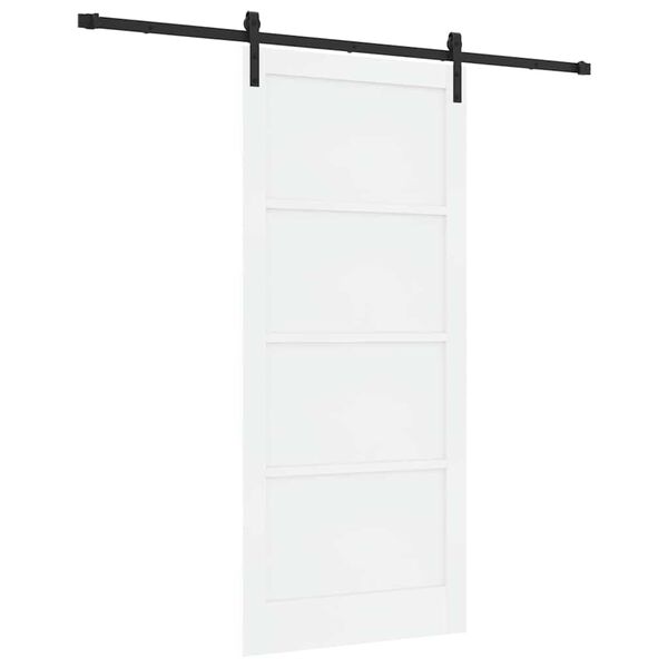 vidaXL Skyded&oslash;r Hvid 93 x 211 cm Massiv fyrretr&aelig;