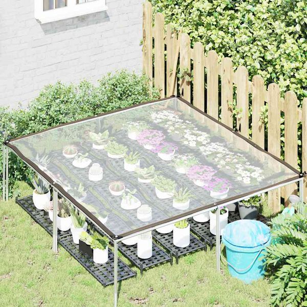 vidaXL klar presenning med øjer 2x2 m polyethylen