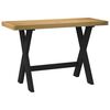 vidaXL skrivebord NOAIN X-formede ben 120x50x75cm massivt tr&aelig; fyrretr&aelig;
