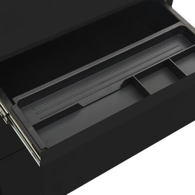 vidaXL mobilt arkivskab 39x45x60 cm stål sort