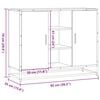 vidaXL skænk 92x35x76 cm konstrueret træ grå sonoma-eg