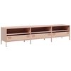 vidaXL tv-bord 202x39x43,5 cm koldvalset st&aring;l lyser&oslash;d