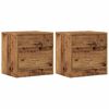 vidaXL sengeborde 2 stk. 40x30x40 cm konstrueret tr&aelig; gammelt tr&aelig;look