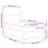 vidaXL Box spring seng Creme og hvid 80 x 200 cm Velourstof