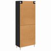 vidaXL Highboard med skuffe 2 pcs Sort eg Konstrueret tr&aelig;