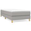 vidaXL Boxspring sengeramme Lysegr&aring; 90x200 cm Stof