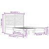 vidaXL sengeramme 140x190 cm massivt træ hvid