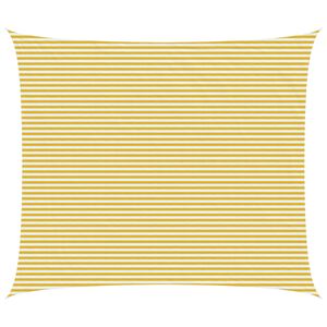 vidaXL Solsejl Gul og Hvid 6 x 7 m HDPE