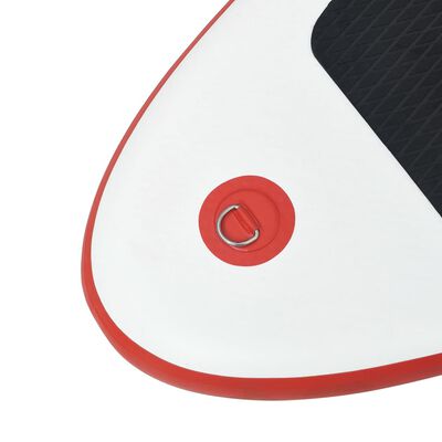 vidaXL oppusteligt paddleboard med sejl rød og hvid