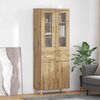 vidaXL Highboard Artisan Egetr&aelig; 69,5 x 34 x 180 cm Konstrueret tr&aelig;