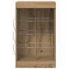 vidaXL LED Sideboard Artisan Egetr&aelig; 41 x 37 x 67 cm Konstrueret tr&aelig;