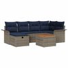 vidaXL Havesofa S&aelig;t 7 stk. Gr&aring; polyrattan