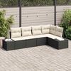 vidaXL Havesofa Sæt 5 pcs Sort polyrattan