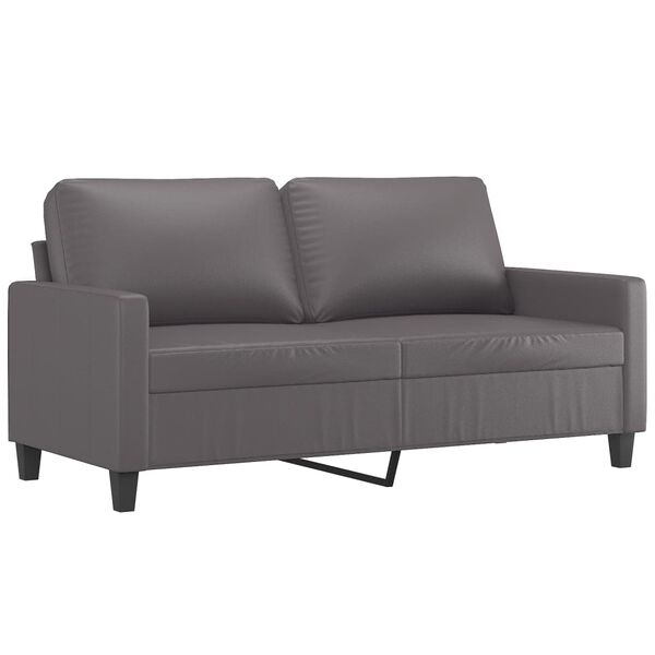 vidaXL 2-personers sofa 140 cm kunstl&aelig;der gr&aring;