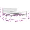 vidaXL sengeramme med sengegavl 200x200 cm massivt tr&aelig;