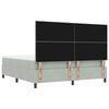 vidaXL Box spring seng med madras Lysegr&aring; 180 x 200 cm Fl&oslash;jl