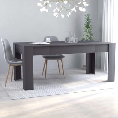 vidaXL spisebord 180x90x76 cm konstrueret træ grå