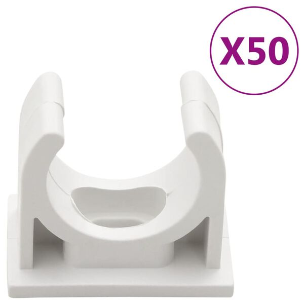 vidaXL kabelkanaler med clips &Oslash;20 mm 30 m PVC