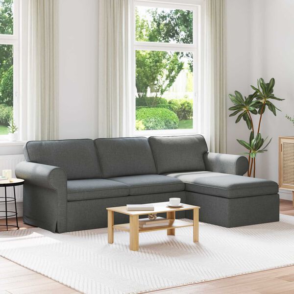 vidaXL Sofa M&oslash;rkegr&aring;