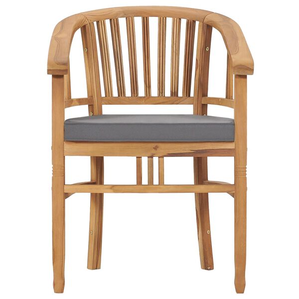 vidaXL spisebordss&aelig;t til haven 5 dele med hynder massivt teaktr&aelig;