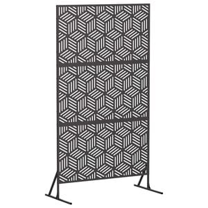 vidaXL Privatlivssk&aelig;rm 100 x 50 x 180 cm St&aring;l Sort