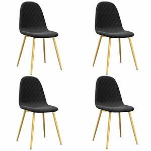 vidaXL spisebordsstole 4 stk. velour sort