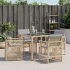 vidaXL havestole 4 stk. med hynder polyrattan blandet beige