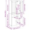 vidaXL Highboard Gammelt træ 69,5 x 34 x 180 cm Konstrueret træ