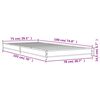 vidaXL sengeramme 75x190 cm konstrueret træ og metal brun egetræsfarve
