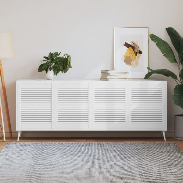 vidaXL skabsl&aring;ger 4 stk. 61,5x49,4 cm lameldesign massivt fyr hvid