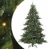 vidaXL Kunstigt Hinged Juletr&aelig; med 300 LED'er Gr&oslash;n 240 cm PVC og St&aring;l