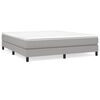 vidaXL Boxspring sengeramme 160x200 cm stof lysegr&aring;
