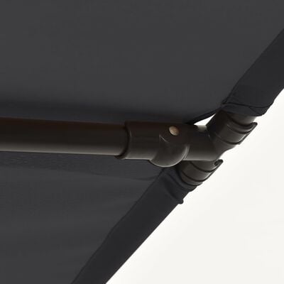 vidaXL parasol med aluminiumstang 180x110 cm sort