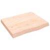 vidaXL bordplade til badev&aelig;relse 60x50x(2-6) cm massivt tr&aelig; ubehandlet