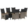 vidaXL Have Spisebordss&aelig;t 7 stk. Gr&aring; polyrattan