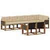 vidaXL Udend&oslash;rs sofagruppe med pude 8 pcs Naturlig og Beige