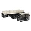 vidaXL Havesofa S&aelig;t 9 stk. Sort og Cremehvid polyrattan