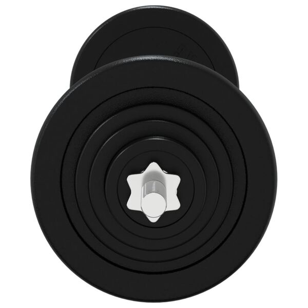 vidaXL v&aelig;gtstang med skiver 60 kg st&oslash;bejern og forkromet st&aring;l