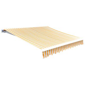 vidaXL udskiftningsdug til markise 280x245 cm polyester gul og hvid