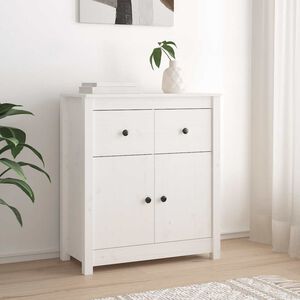 vidaXL sk&aelig;nk 70x35x80 cm massivt fyrretr&aelig; hvid