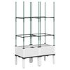 vidaXL plantekasse med espalier 80x40x142,5 cm PP hvid