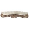 vidaXL Havesofa S&aelig;t 10 stk. Beige og cremehvid polyrattan