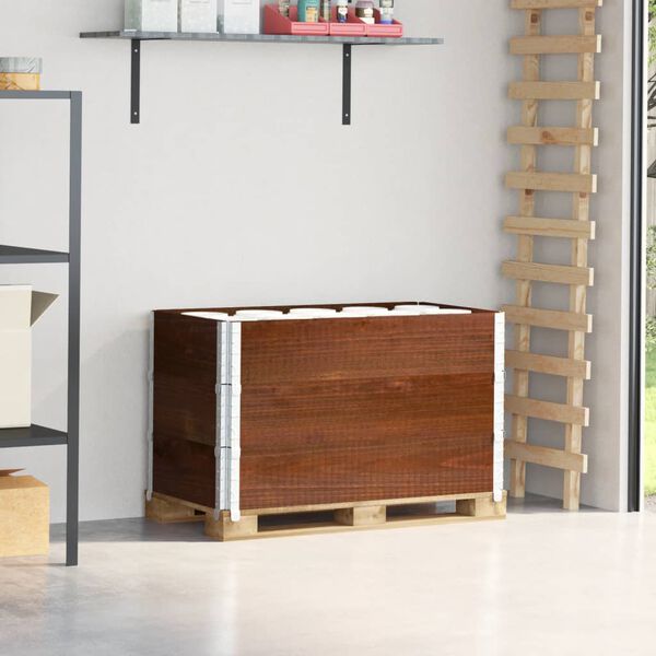 vidaXL pallerammer 3 stk. 100x50 cm massivt fyrretr&aelig; brun