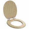 vidaXL Bl&oslash;dt lukket toiletbr&aelig;t Lys Bambusfarve 44 x 38 cm MDF plade