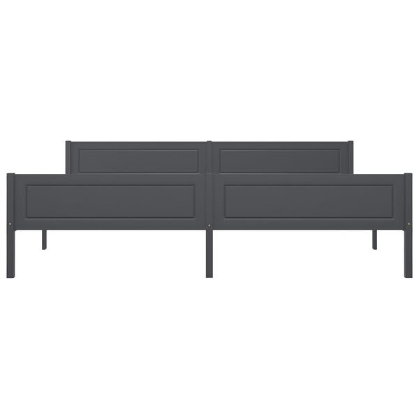 vidaXL sengeramme uden madras massivt fyrretr&aelig; 200x200 cm gr&aring;