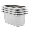vidaXL gastronorm beholder 4 stk. GN 1/3 150 mm rustfrit st&aring;l