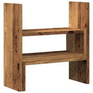 vidaXL hylde til skrivebord 40x17x41 cm konstrueret tr&aelig; antikt tr&aelig;