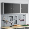 vidaXL V&aelig;rkt&oslash;jsskab og Pegboard S&aelig;t 5 pcs Sort 150 x 20 x 115 cm St&aring;l