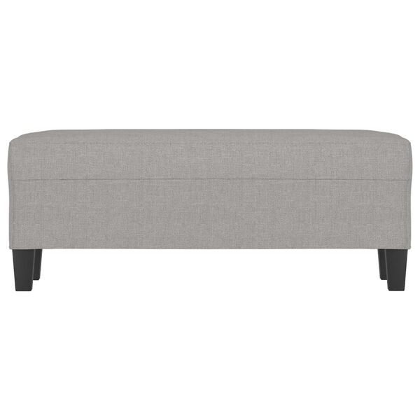 vidaXL b&aelig;nk 100x35x41 cm stof lysegr&aring;