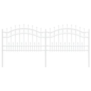 vidaXL Havehegn KAMPEN 240 x 118 cm Mesh Pulverlakeret St&aring;l Hvid